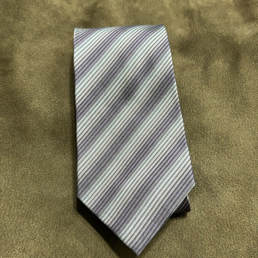 Alfani Purple Stripped Tie EUC